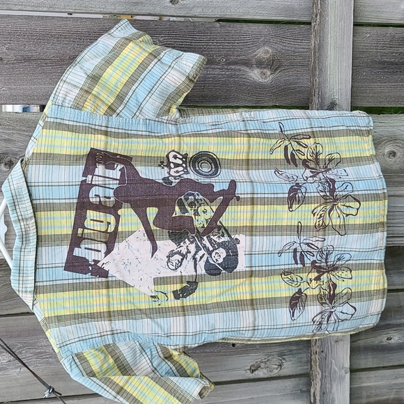 Plaid Button Down Shirt by Emergency Exit - Picture 3 of 3